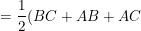 \small =\frac{1}{2}(BC+AB+AC)=\frac{1}{2}.32=16
